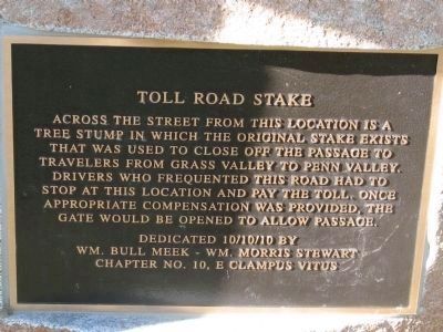 Toll Road Stake Marker image. Click for full size.