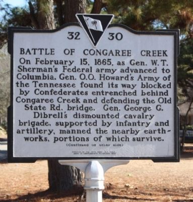 Battle of Congaree Creek Marker image. Click for full size.