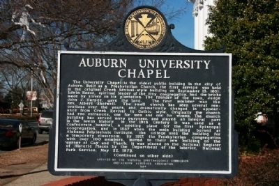 Auburn University Chapel Marker (Side A) image. Click for full size.