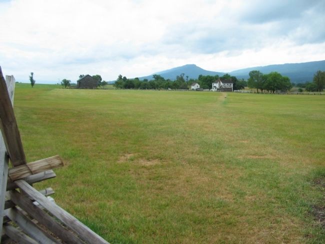 View Acoss the Field Toward the Bushong Farm. Click for full size. View Acoss the Field Toward the Bushong Farm image. Click for full size.