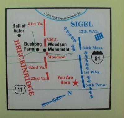 Battle Map in the Lower Center of Marker. Click for full size. Battle Map in the Lower Center of Marker image. Click for full size.