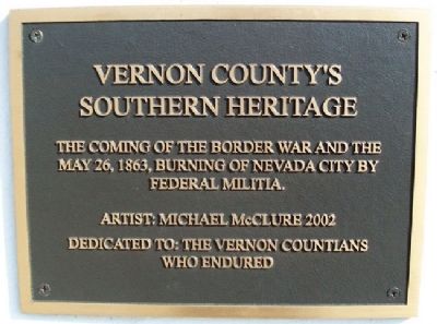 Vernon County's Southern Heritage Marker image. Click for full size.
