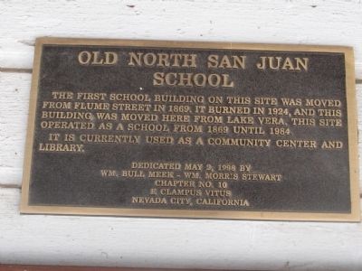 Old North San Juan School Marker image. Click for full size.