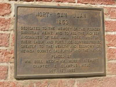 North San Juan - 1853 Marker image. Click for full size.