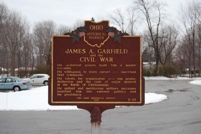 James A. Garfield and the Civil War Marker image. Click for full size.