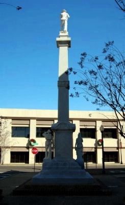 Forrest County Confederate Monument -<br>Southwest Side<br>Paul B Johnson, Jr Building in Background image. Click for full size.