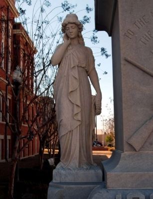 Forrest County Confederate Monument -<br>Confederate Heroine on Base image. Click for full size.