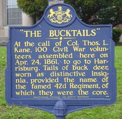"The Bucktails" Marker. Click for full size. "The Bucktails" Marker image. Click for full size.
