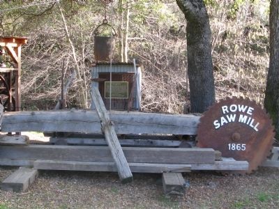 Rowe Saw Mill Marker and Mill Display image. Click for full size.