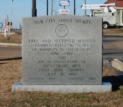 Hub City Lodge No 627 Marker image. Click for full size.
