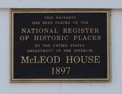 McLeod House Marker image. Click for full size.