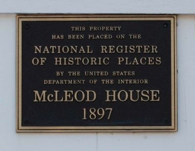McLeod House Marker image. Click for more information.