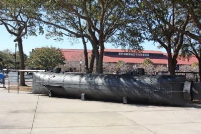 The Civil War Submarine, <i> H.L. Hunley</i> Marker image. Click for full size.