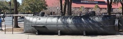 The Civil War Submarine, <i> H.L. Hunley</i> Marker image. Click for full size.