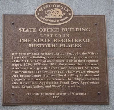State Office Building Marker image. Click for full size.