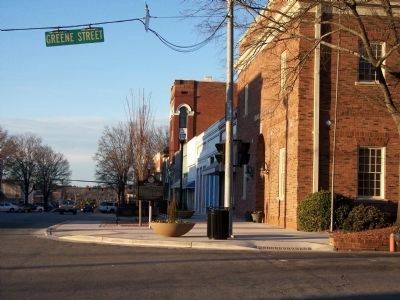 The Milledgeville Hotel and Oliver Hardy Marker. Click for full size. The Milledgeville Hotel and Oliver Hardy Marker image. Click for full size.