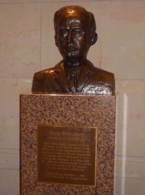 "Raoul Wallenberg - Swedish Humanitarian" <br>bust in the U.S. Capitol. Click for full size. "Raoul Wallenberg - Swedish Humanitarian" <br>bust in the U.S. Capitol image. Click for full size.