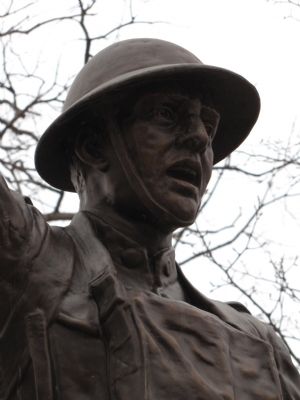 Doughboy Monument detail. Click for full size. Doughboy Monument detail image. Click for full size.