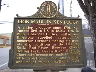 Iron Made in Kentucky Marker. Click for full size. Iron Made in Kentucky Marker image. Click for full size.