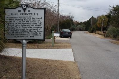 Lord Cornwallis Marker, looking west along Charleston Blvd. image. Click for full size.