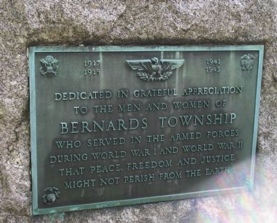 Bernards Township War Memorial Marker image. Click for full size.