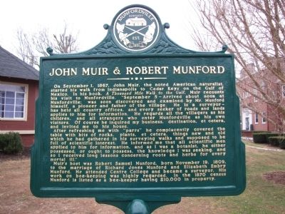 John Muir & Robert Munford Marker image. Click for full size.