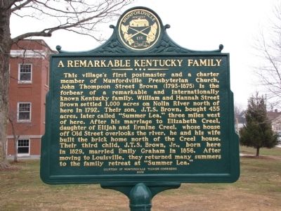 A Remarkable Kentucky Family Marker image. Click for full size.