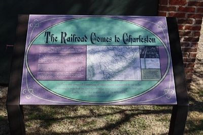 The Railroad Comes To Charleston Marker image. Click for full size.