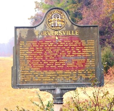 Tarversville Marker image. Click for full size.