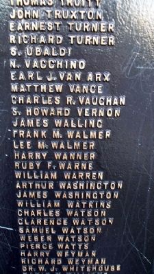 Marcus Hook WWI Memorial Honor Roll image. Click for full size.