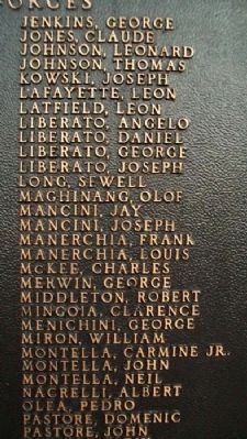 Marcus Hook First Ward WWII Honor Roll. Click for full size. Marcus Hook First Ward WWII Honor Roll image. Click for full size.