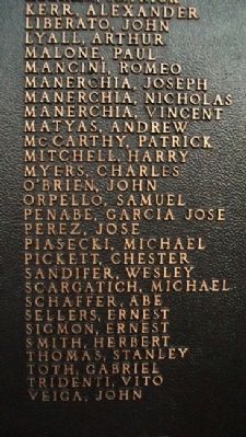 Marcus Hook First Ward WWII Honor Roll. Click for full size. Marcus Hook First Ward WWII Honor Roll image. Click for full size.