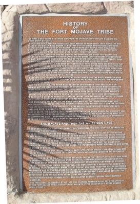History of the Fort Mojave Tribe Marker image. Click for full size.