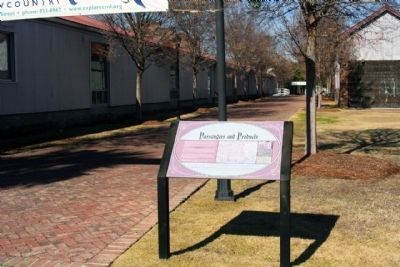 Passengers and Products Marker, along John Street, at the Camden Depot Courtyard image. Click for full size.