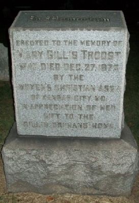 Mary Gillis Troost Monument image. Click for full size.
