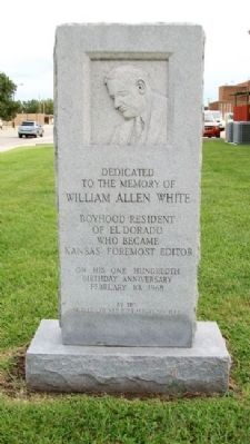 William Allen White Marker. Click for full size. William Allen White Marker image. Click for full size.