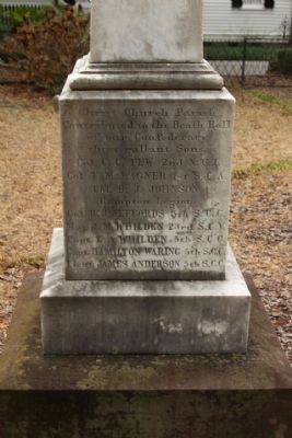 Confederate Cemetery / Memorial Marker, north face. Click for full size. Confederate Cemetery / Memorial Marker, north face image. Click for full size.