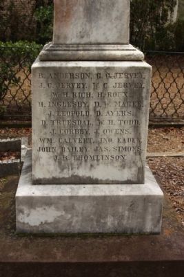 Confederate Cemetery / Memorial Marker, west face. Click for full size. Confederate Cemetery / Memorial Marker, west face image. Click for full size.