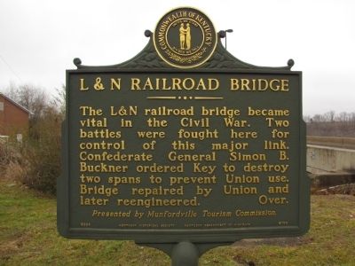 L&N Railroad Bridge Marker. Click for full size. L&N Railroad Bridge Marker image. Click for full size.
