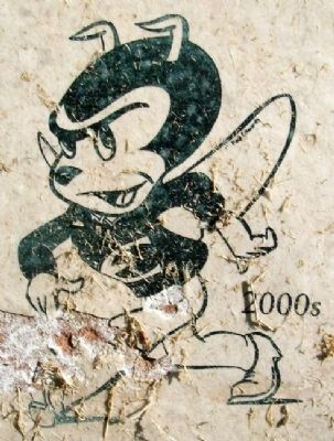 Recent Version of Corky the Hornet on Marker image. Click for full size.