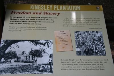 Kingsley Plantation Marker. Click for full size. Kingsley Plantation Marker image. Click for full size.