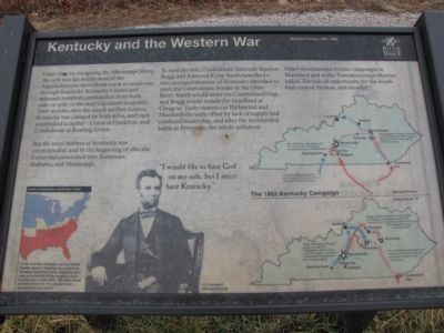 Kentucky and the Western War Marker image. Click for full size.