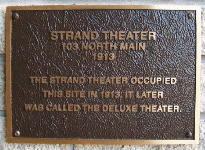 Strand Theater Marker. Click for full size. Strand Theater Marker image. Click for full size.