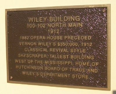 Wiley Building Marker image. Click for full size.