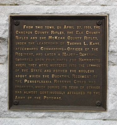 Bucktails Monument Marker Plaque image. Click for full size.