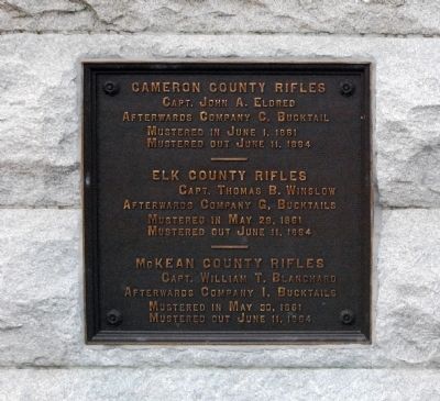 Bucktails Monument Marker Plaque. Click for full size. Bucktails Monument Marker Plaque image. Click for full size.