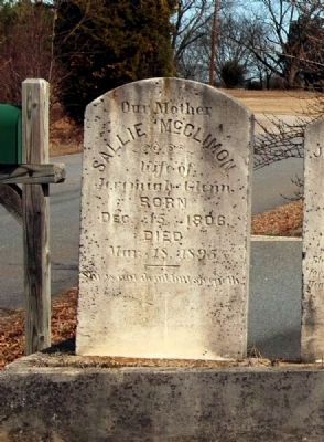 Sallie McClimon Tombstone image. Click for full size.