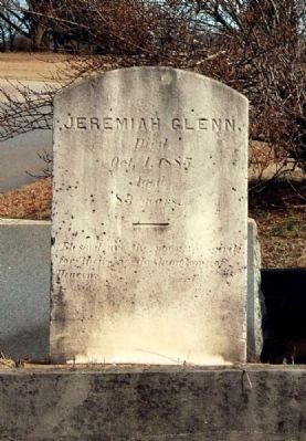 Jeremiah Glenn Tombstone image. Click for full size.