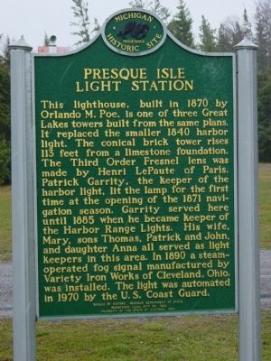 Presque Isle Light Station Marker image. Click for full size.
