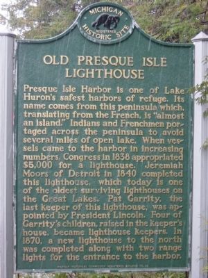 Old Presque Isle Lighthouse Marker image. Click for full size.